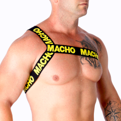 Macho - Harnais Romain Jaune L/Xl